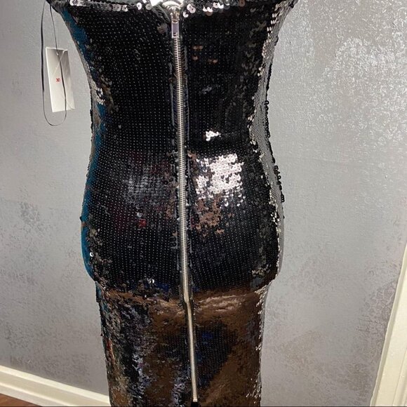 Good American twilight sequin dress.  Bodycon, black, formal, party, occasion - Picture 10 of 12